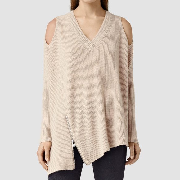 All Saints Sweaters - All Saints Able Open Shoulder Jumper